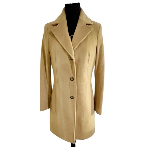 Calvin Klein Jackets & Blazers - Calvin Klein Wool Polyester Cashmere Blend Tan Camel Coat Jacket